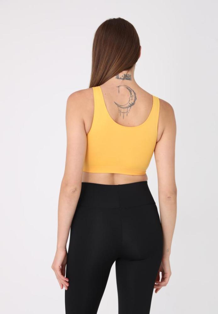 Bustieră Lejeră cu Bretele Late – Fără Push-up,Culoare Galben,Engros